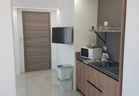 deluxe studio kitchen with terrace