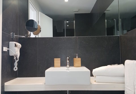 deluxe studio bathroom with terrace