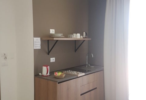 deluxe studio kitchen with terrace